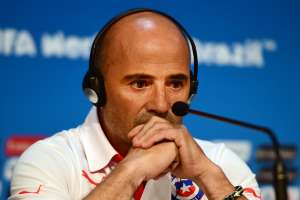 Jorge Sampaoli se mostr&oacute; satisfecho despu&eacute;s de lo hecho por su equipo en el primer partido del Mundial. Foto: AFP