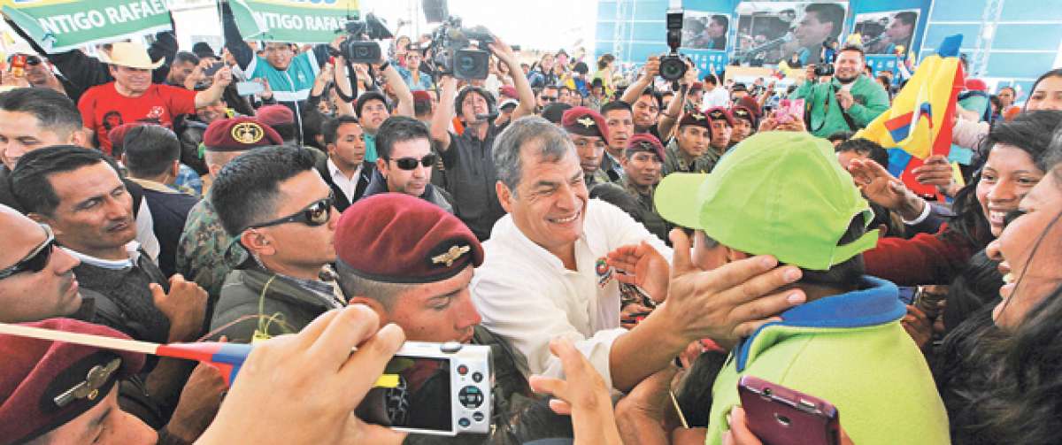 El enlace ciudadano N&deg; 454 lo realiz&oacute; ayer el presidente Rafael Correa desde Latacunga (Cotopaxi). Foto: cortes&iacute;a