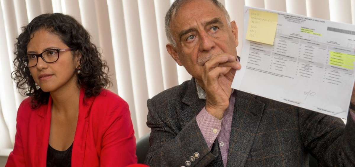 En la rueda de prensa, Moncayo denunci&oacute; que en Pichincha, los candidatos a asamble&iacute;stas de su coalici&oacute;n fueron perjudicados.
