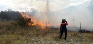 Conato de incendio forestal es controlado en Carapungo