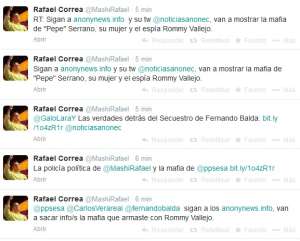 Captura de pantalla de la cuenta de @MashiRafael cuando sufr&iacute;a el ataque de los hackers. 