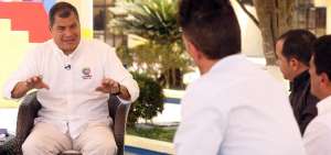 El Jefe de Estado se dirigi&oacute; a los medios de comunicaci&oacute;n antes de empezar el gabinete itinerante N&deg; 116, en el cant&oacute;n Macar&aacute;, en la provincia de Loja.