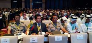 El viceministro Diego Fuentes, durante el encuentro mundial en Indonesia.