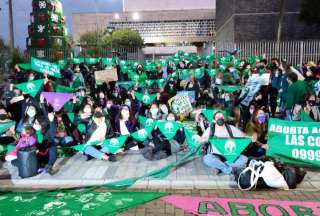 Colectivos feministas se plantaron afuera de la Asamblea por la Ley de Aborto por Violación
