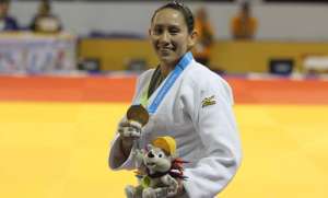 La judoca Estefan&iacute;a Garc&iacute;a se convirti&oacute; en campeona panamericana de la categor&iacute;a -63 kg en los Juegos de Toronto 2015. 