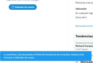 Twitter registra problemas en el despliegue de información