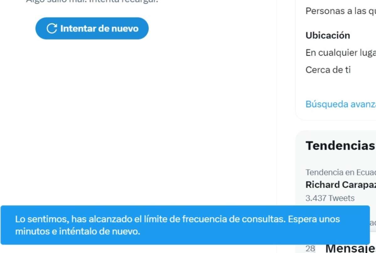 Twitter registra problemas en el despliegue de información