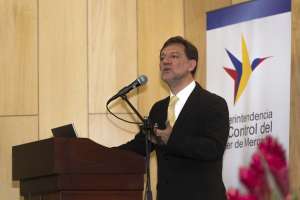 Pedro P&aacute;ez, superintendente de control de poder de mercado present&oacute; hoy su informe de los 3 a&ntilde;os. Foto: Jhon Guevara/ EL TEL&Eacute;GRAFO  