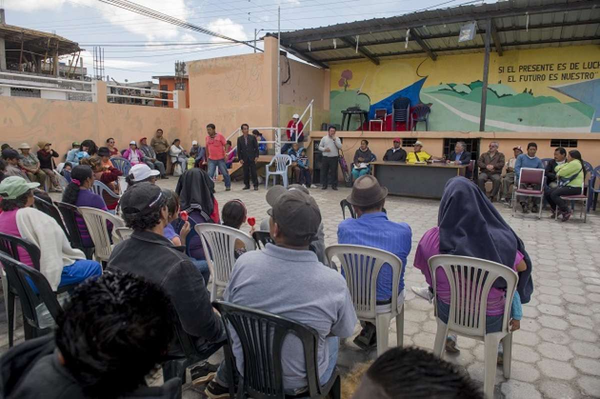 Hoy se desarroll&oacute; una Asamblea con los moradores del noroccidente de Quito para pedir al municipio obras. Foto: Fernando Sandoval/EL TEL&Eacute;GRAFO