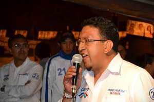Virgilio Saquicela, del movimiento CREO, se convertir&iacute;a en el nuevo alcalde de Azogues. Foto: Cortes&iacute;a