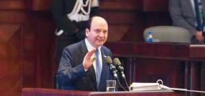 El fiscal general del Estado, Carlos Baca, en su comparecencia ante el pleno de la Asamblea Nacional, el 9 de marzo de 2018.