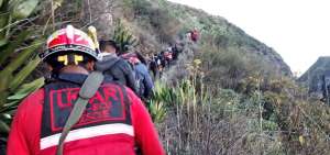 13 personas rescatadas en el sector de Chiche, en Pichincha