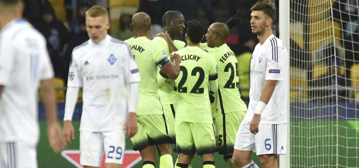 Manchester City gana 3-1 a Dynamo de Kiev en ida de octavos de Champions