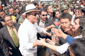 El presidente Rafael Correa viaj&oacute; ayer a D&eacute;leg, en donde lider&oacute; una nueva edici&oacute;n del gabinete itinerante. Foto: Cortes&iacute;a / Presidencia de la Rep&uacute;blica
