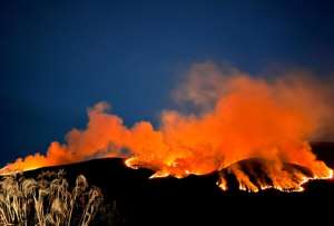 El Parque Nacional Cayambe está en llamas.