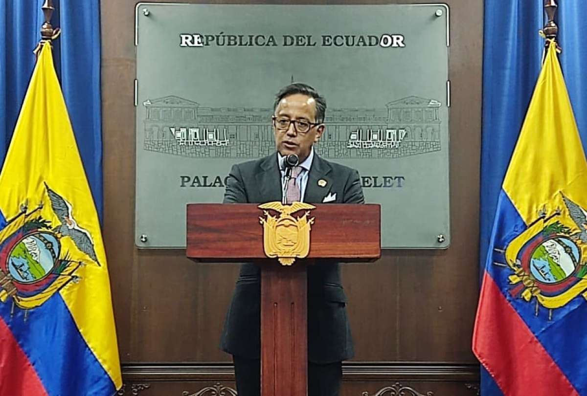 El anuncio lo hizo Diego Ordóñez, secretario de Seguridad Pública y del Ecuador.