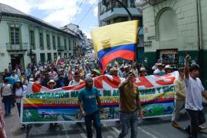 Los campesinos llegaron con un pliego de pedidos en favor del agro, que ser&aacute;n parte de los di&aacute;logos. Foto: &Aacute;lvaro P&eacute;rez/ EL TEL&Eacute;GRAFO
