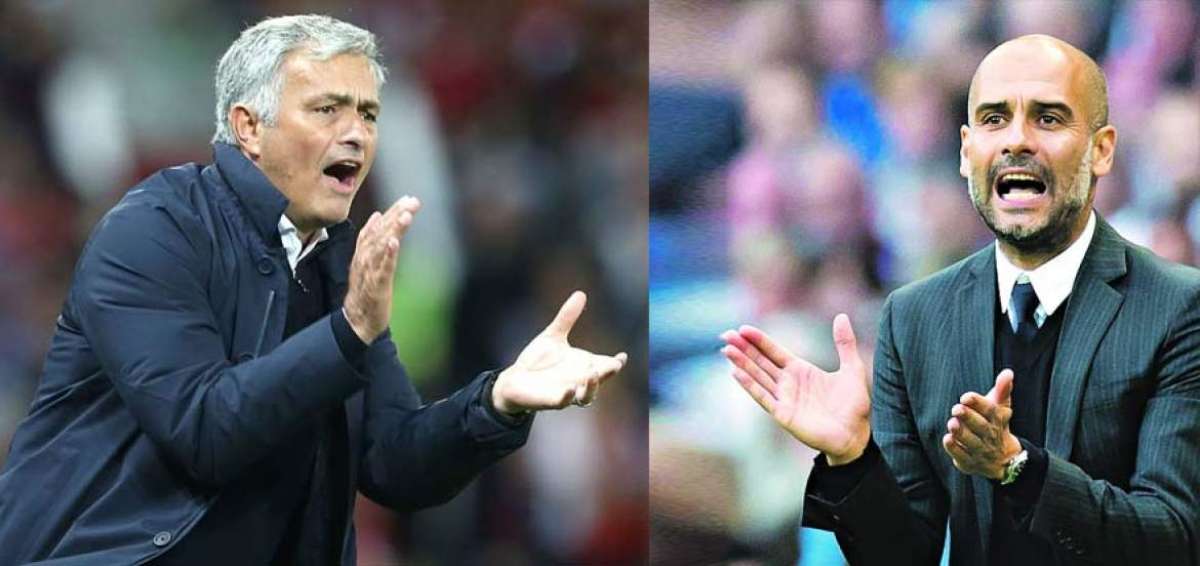 Jos&eacute; Maurinho (izq.) lleg&oacute; esta temporada al Manchester United en reemplazo del holand&eacute;s Louis van Gaal. &lsquo;Pep&rsquo; Guardiola se estrena esta temporada en la Premier League, tras su paso por el Bayern M&uacute;nich de Alemania. 