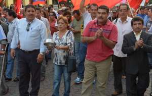 Cl&eacute;ver Jim&eacute;nez en marcha opositora en Guayaquil 