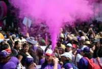 Las calles de Quito se pintaron de morado en contra de la violencia machista