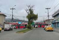 El transporte se sumó a las paralizaciones sociales en Cuenca. 