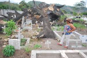 Alrededor de cien tumbas de cemento y las que est&aacute;n ubicadas en la tierra se destruyeron, quedando algunos cofres con las cad&aacute;veres expuestos.