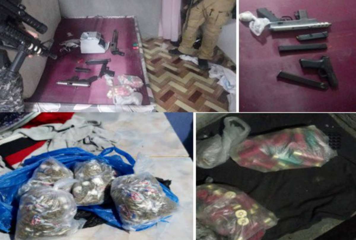 La Policía Nacional decomisó armas, drogas y munición en el operativo contra 'Las Águilas'. 