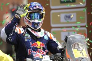 Marc Coma debe terminar bien la &uacute;ltima etapa para adjudicarse el t&iacute;tulo de campe&oacute;n. Foto: AFP
