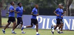 El primer equipo de Emelec realiz&oacute; sus &uacute;ltimos entrenamientos en el Complejo de Samanes, bajo las &oacute;rdenes del DT, Afredo Arias.