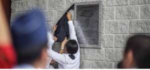 Durante los actos se devel&oacute; la placa que contiene La Declaraci&oacute;n de Montecristi.