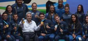 El presidente Len&iacute;n Moreno entreg&oacute; asignaciones econ&oacute;micas a los deportistas que ganaron medallas en los Juegos Panamericanos de Lima 2019.