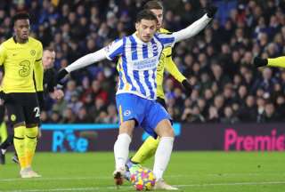 Moisés Caicedo cumplió su segundo partido como suplente en el Brighton