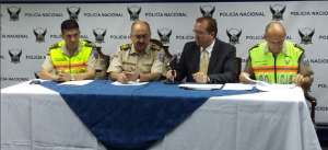 Las autoridades de la Polic&iacute;a dieron a conocer los resultados de los operativos en una rueda de prensa. Foto: Ministerio del Interior 