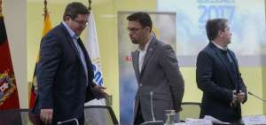 El presidente del CNE y el Ministro Coordinador de Seguridad informaron sobre los operativos de control, para las elecciones del 2 de abril.