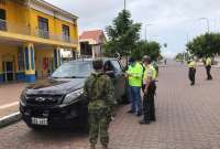 La Policía y las Fuerzas Armadas realizan operativos en El Oro por el estado de excepción. 