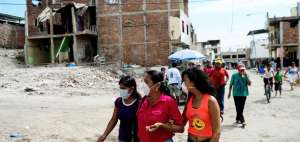 Varias de las edificaciones del barrio Tarqui, en Manta, fueron analizadas por el equipo de Tecnalia.
