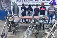 Policía detuvo a cuatro sujetos implicados en el delito de robo