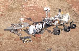 El robot explorador Curiosity es el equipo de avanzada de la investigaci&oacute;n cient&iacute;fica de los elementos que componen al planeta rojo. Foto: http://horizonteaparente.diariolibre.com/