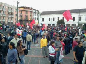 FUT y Conaie volvieron a marchar y anunciaron posible paro nacional