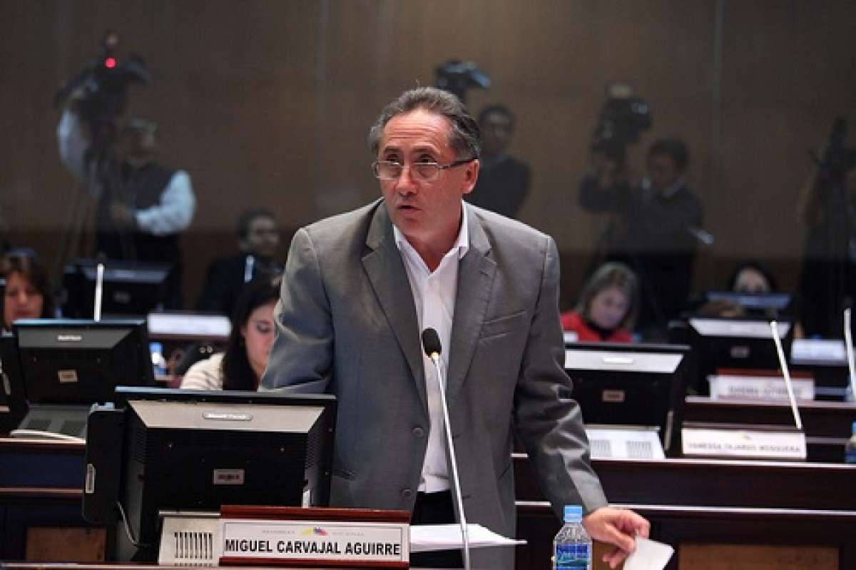 Miguel Carvajal, presidente de la Comisi&oacute;n de Soberan&iacute;a Alimentaria, se&ntilde;al&oacute; que  "necesitar&aacute; algunas semanas" para recoger las observaciones a la Ley de Aguas. Foto: Tomada de la Asamblea