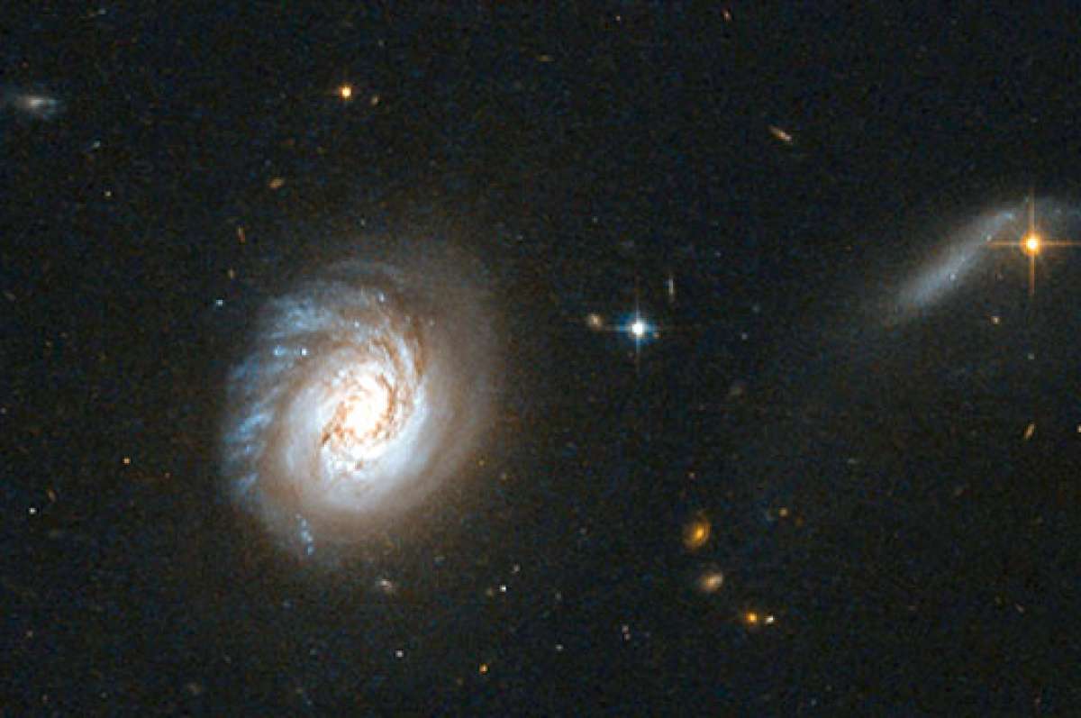 La fotograf&iacute;a muestra  la Galaxia MCG-03-04-014, que  pertenece a  la  clase llamada &ldquo;infrarrojas ultraluminosas&rdquo;, que son incre&iacute;blemente brillantes. Foto: EFE