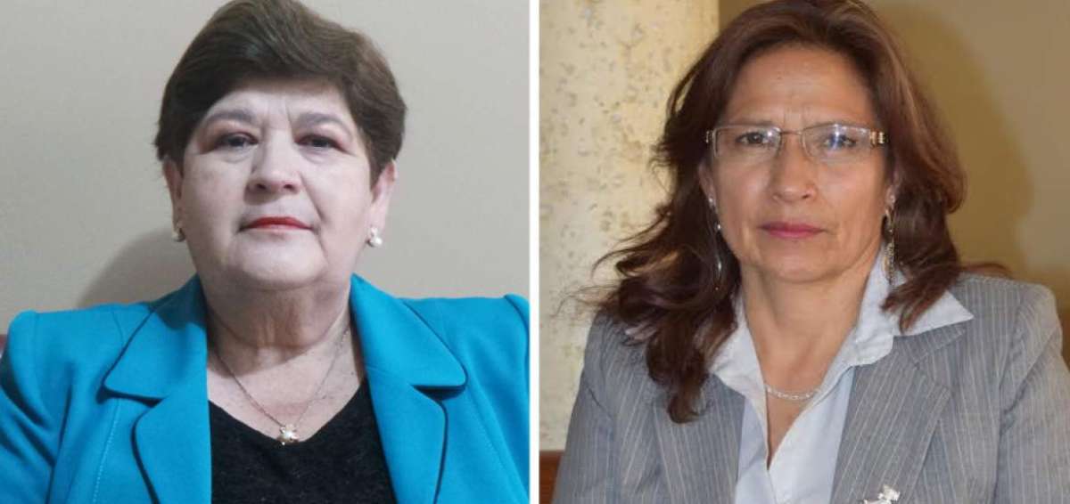 Bertha Le&oacute;n Ter&aacute;n y Nelly Guevara, docentes de Biolog&iacute;a de la Unidad Educativa Ibarra