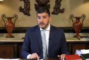 El alcalde de Guayaquil durante una sesi&oacute;n en la alcald&iacute;a. 