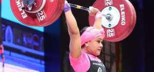 Neisi Dajomes, de 21 a&ntilde;os, particip&oacute; ayer en su segundo Campeonato Mundial Absoluto de Levantamiento de Pesas.