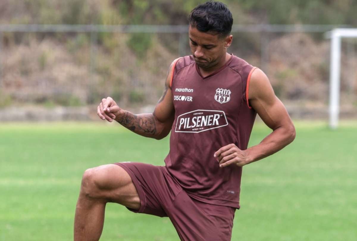 Gabriel Marques, durante un entrenamiento en el estadio Monumental