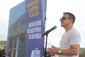 El persidente Daniel Noboa estuvo en la presentación del proyecto