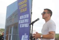 El persidente Daniel Noboa estuvo en la presentación del proyecto