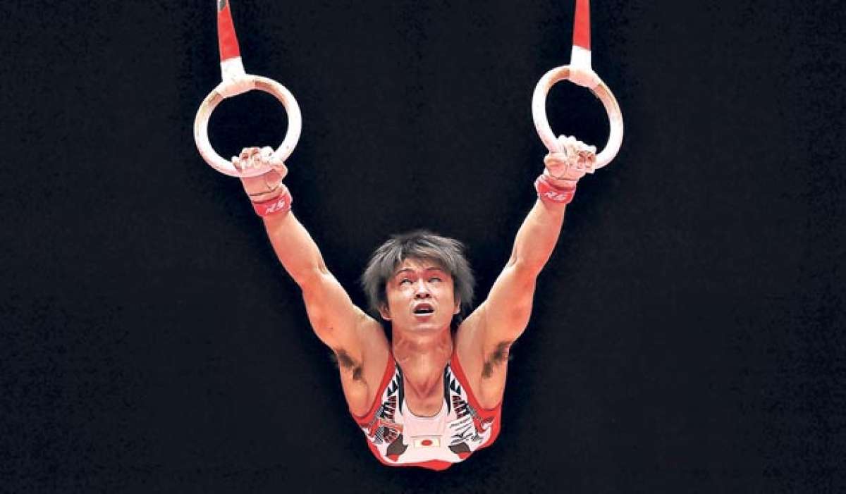 Kohei Uchimura fue una de las figuras del equipo japon&eacute;s masculino, que sum&oacute; al final 270,818 puntos. Foto: AFP