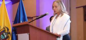 Marianne Van Steen, embajadora de la Uni&oacute;n Europea en Ecuador.