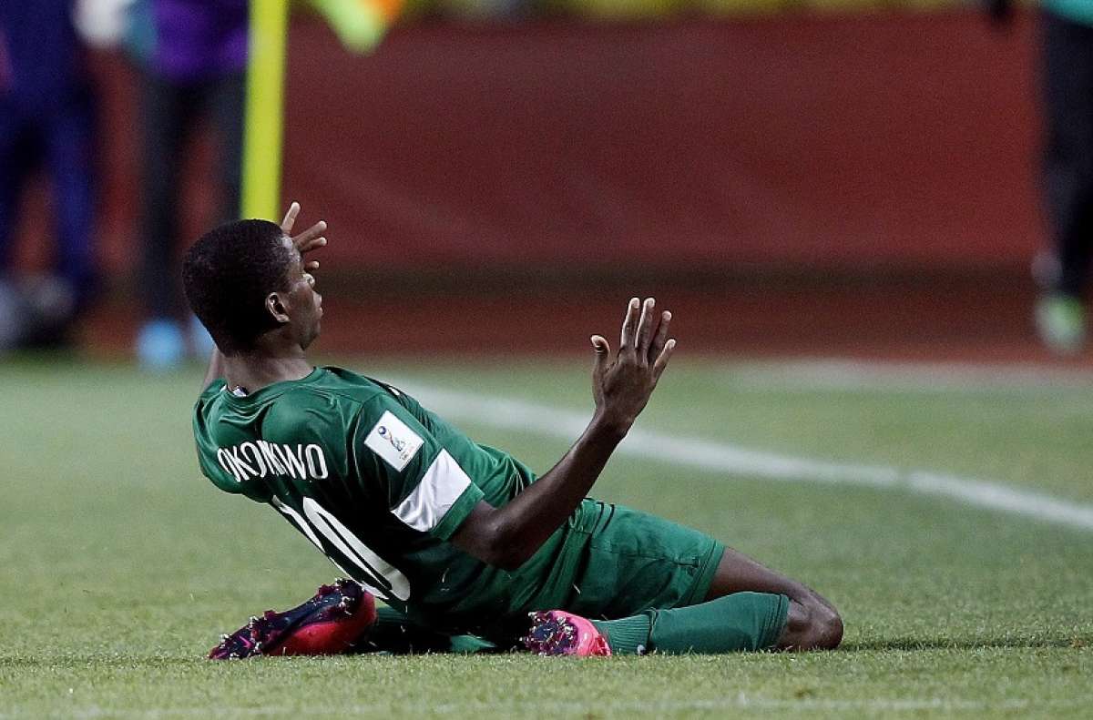 Orji Okonkwo, a los 43 minutos, convirti&oacute; el segundo gol de los africanos. Foto: AFP